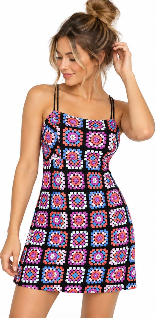 NWT Anthropologie Granny Square Tank Dress Size 0